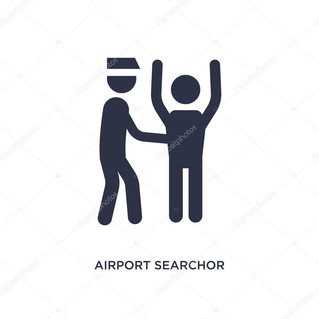 airport searchor icon on white background. Simple element illust