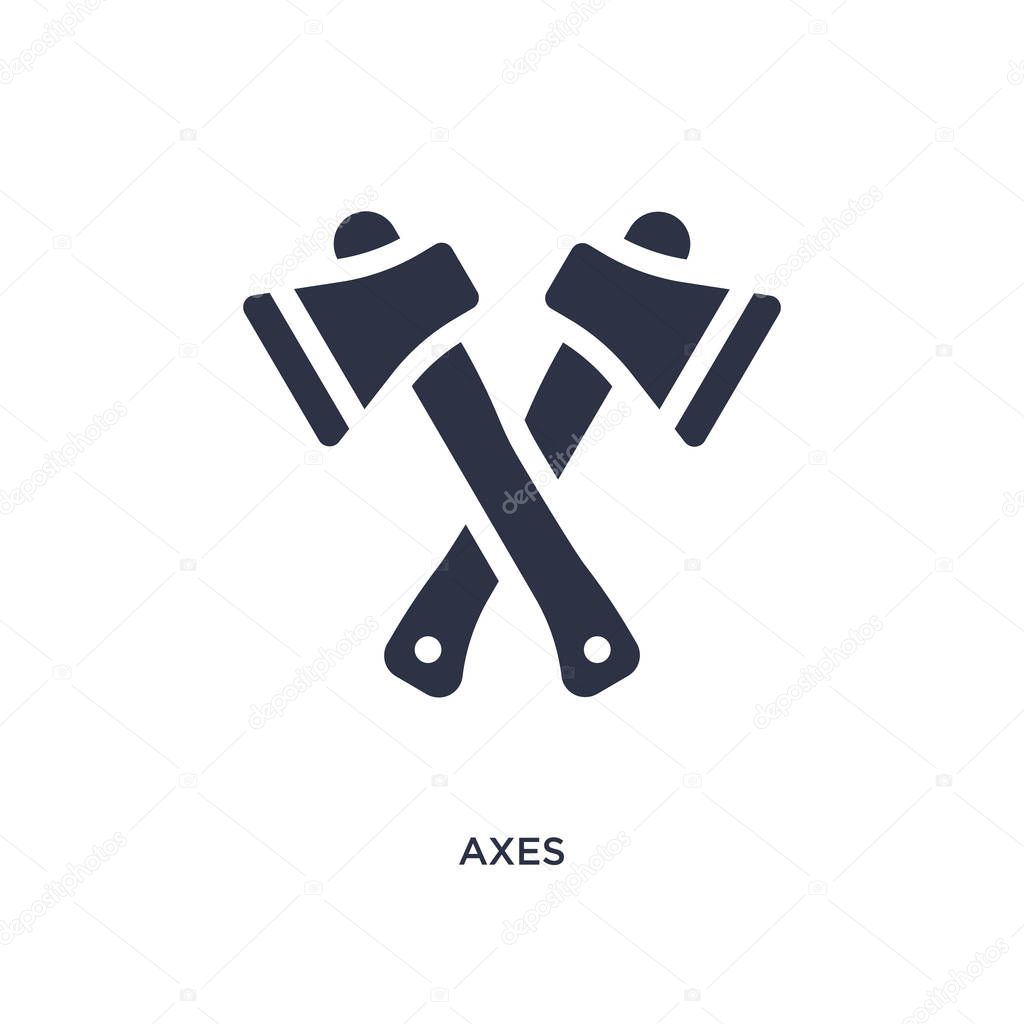 axes icon on white background. Simple element illustration from 