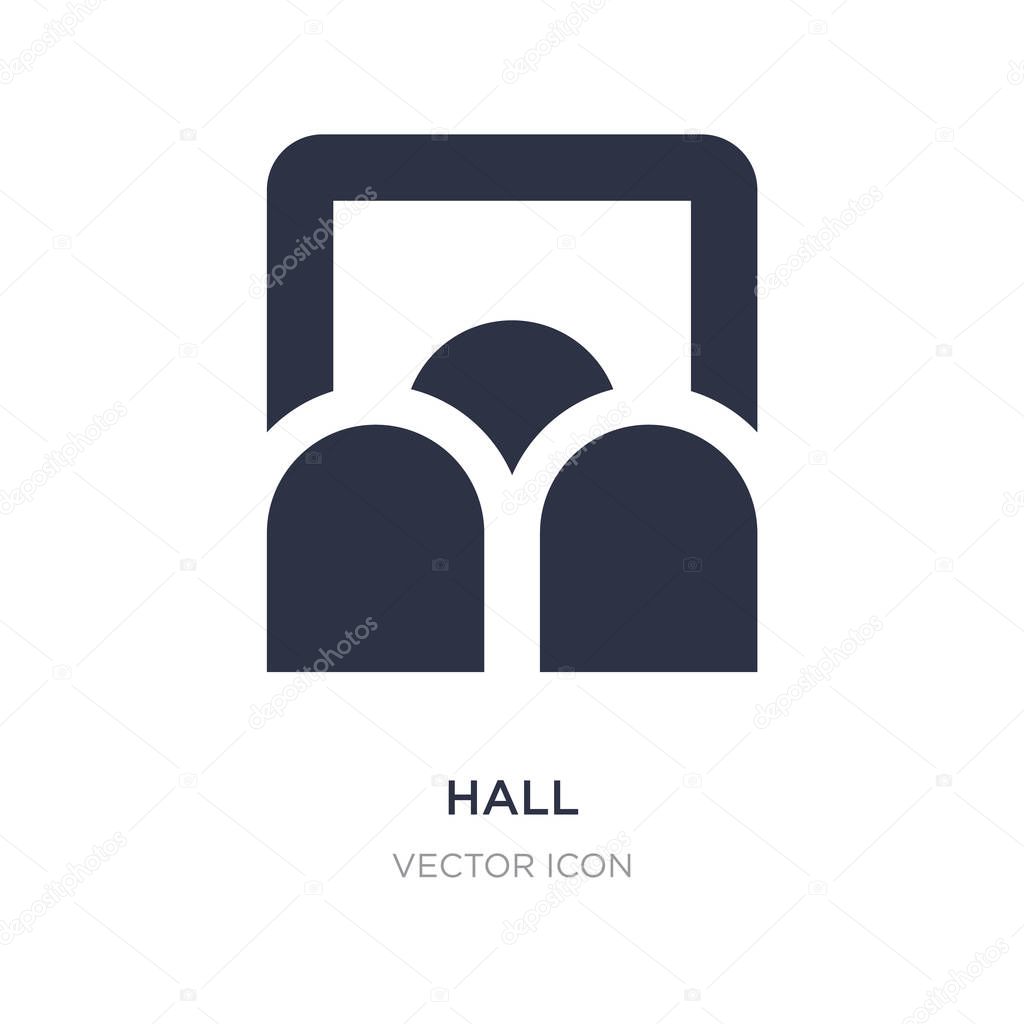 hall icon on white background. Simple element illustration from 