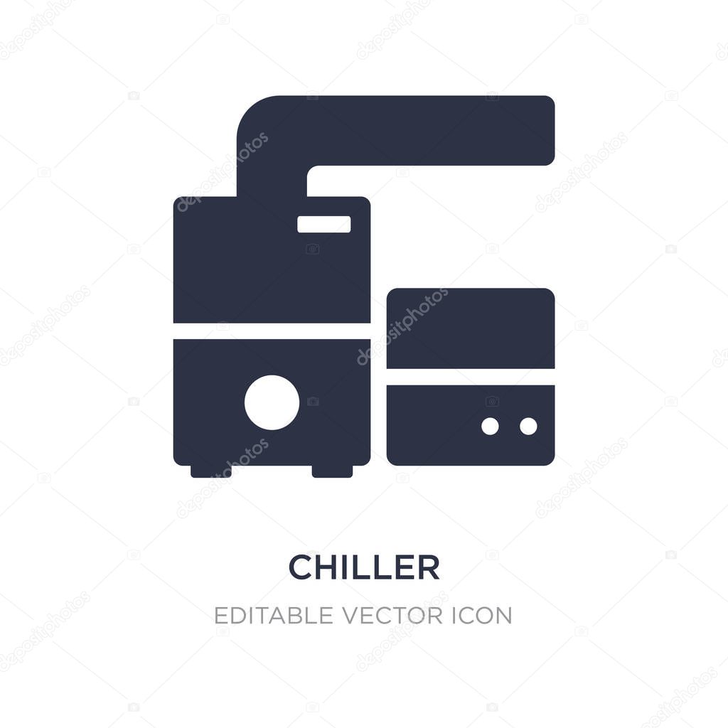 Chiller icon on white background. Simple element illustration from Furniture and household concept. chiller icon symbol design.