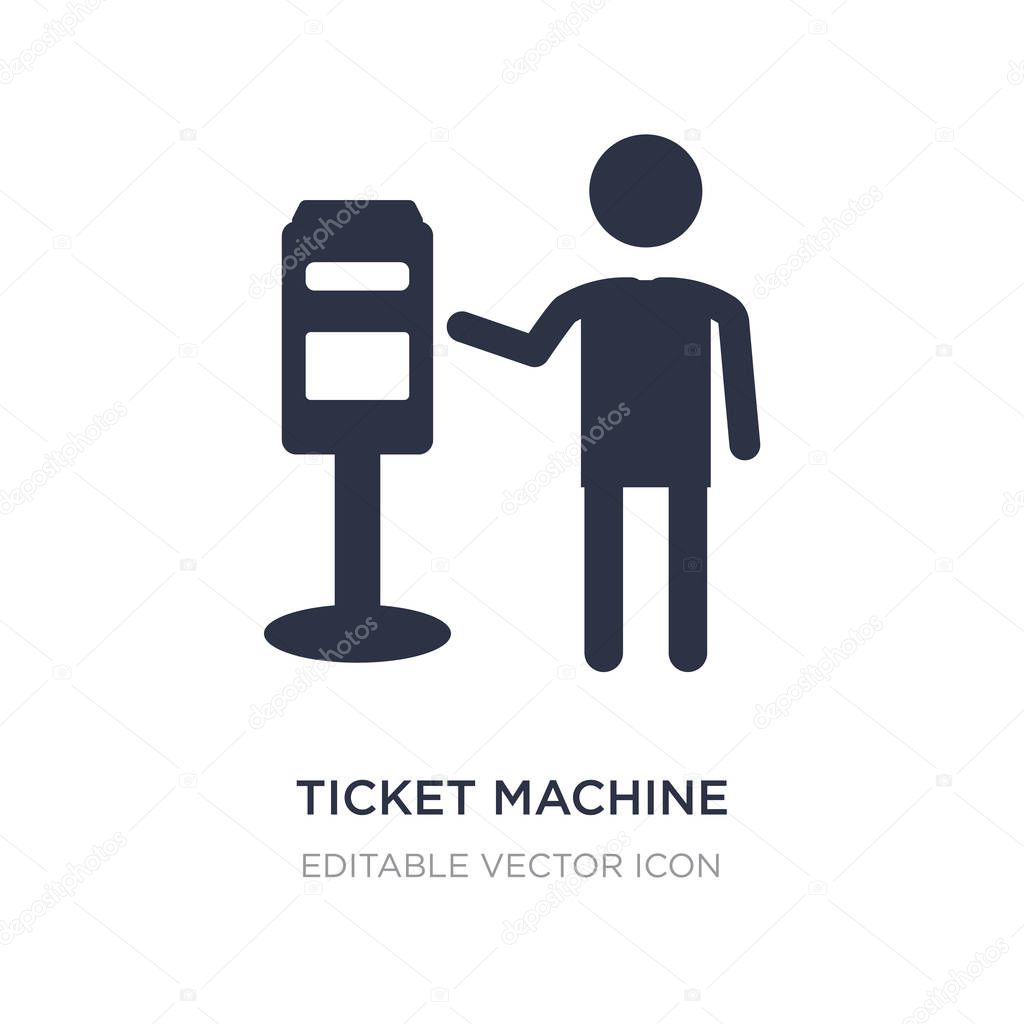 Ticket machine icon on white background. Simple element illustration from People concept. ticket machine icon symbol design.