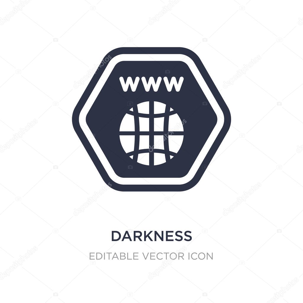 darkness icon on white background. Simple element illustration f