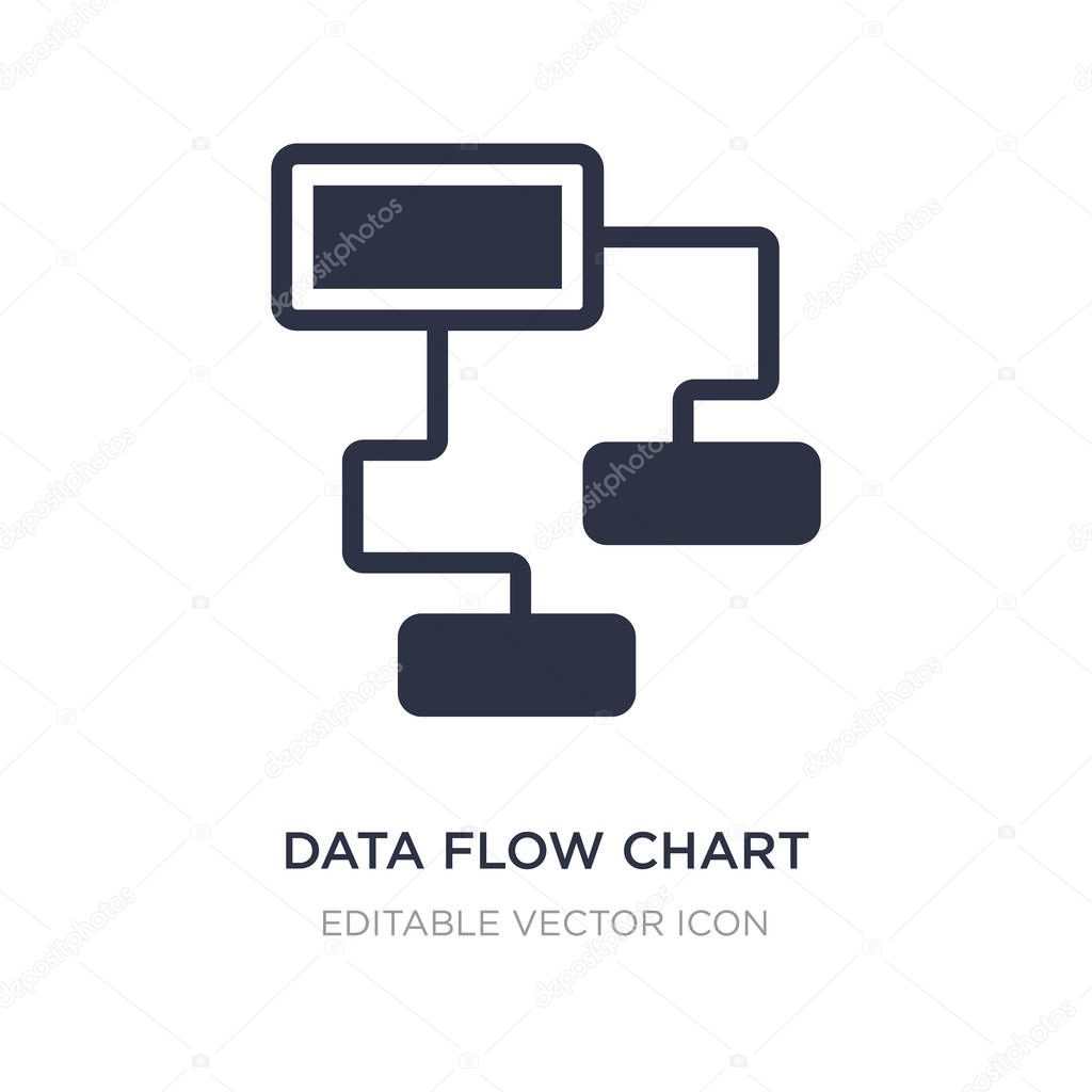 Data flow chart icon on white background. Simple element illustration from Multimedia concept. data flow chart icon symbol design.