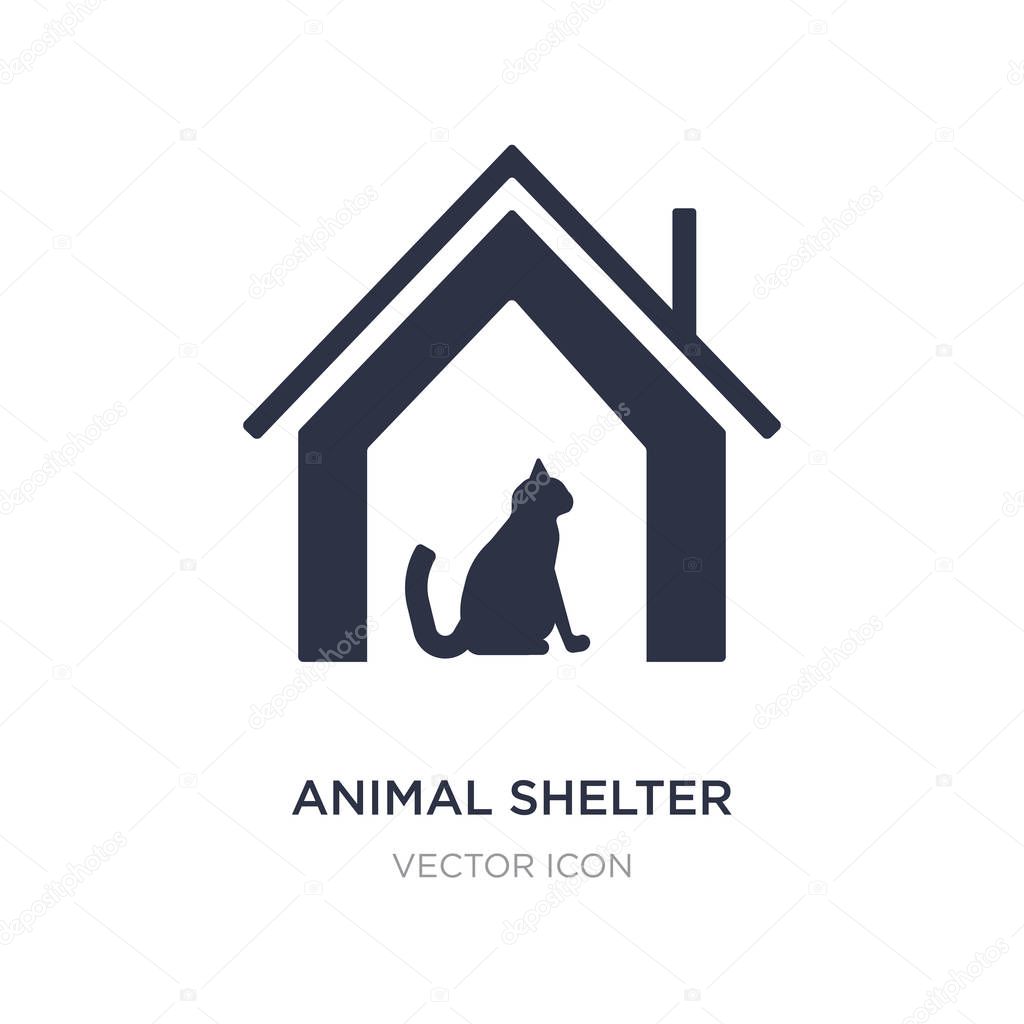 Animal shelter icon on white background. Simple element illustration from Charity concept. animal shelter sign icon symbol design.
