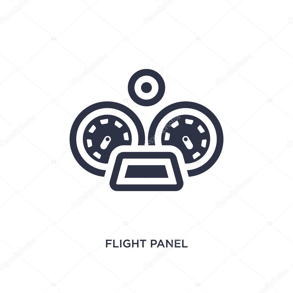 flight panel icon on white background. Simple element illustrati
