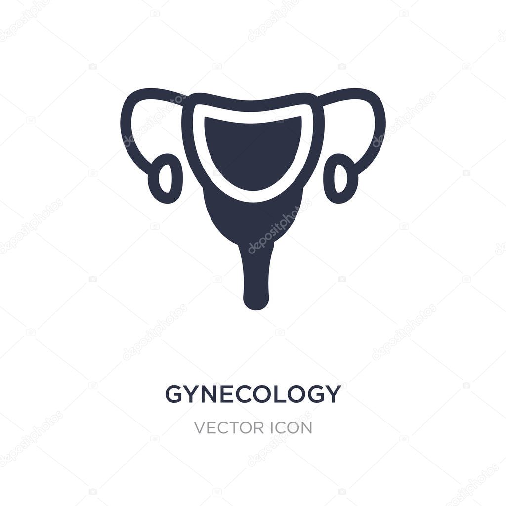 Gynecology icon on white background. Simple element illustration from Health and medical concept. gynecology sign icon symbol design.