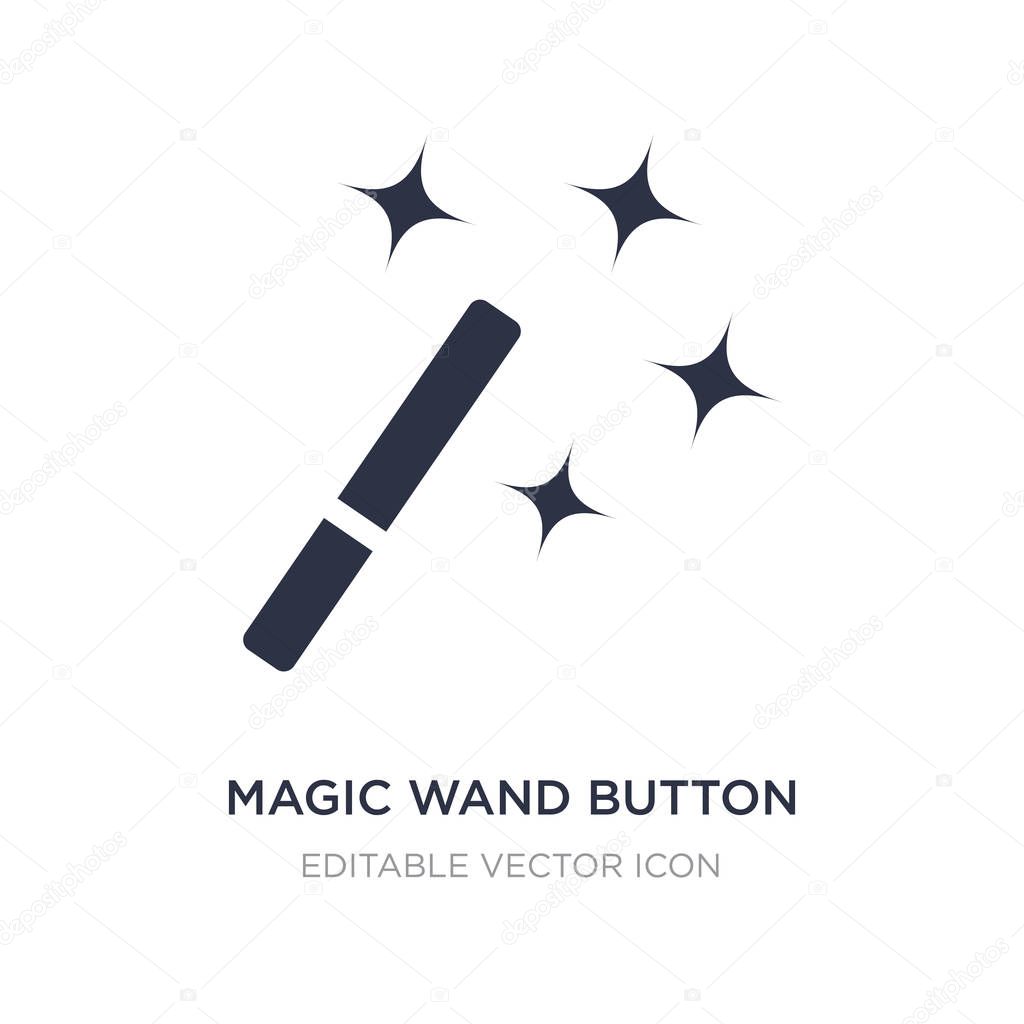 Magic wand button icon on white background. Simple element illustration from UI concept. magic wand button icon symbol design.
