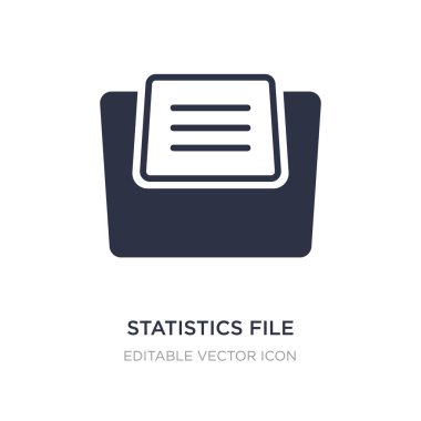 istatistik simgesi beyaz arka plan üzerinde dosya. Basit öğe illustr