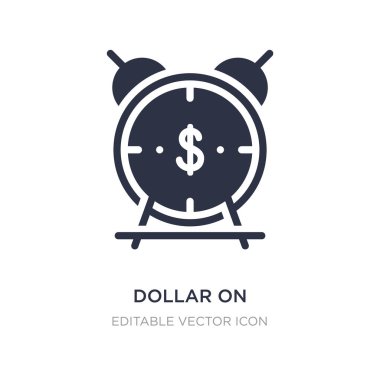 Beyaz arka planda iş zamanı simgesi dolar. Basit eleman
