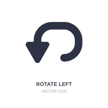 Beyaz arka plan üzerinde sol simgesini döndür. Basit öğe illustratio