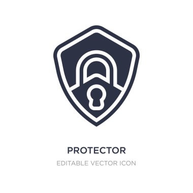 Beyaz arka plan üzerinde koruyucu simgesi. Basit öğe illüstrasyon 