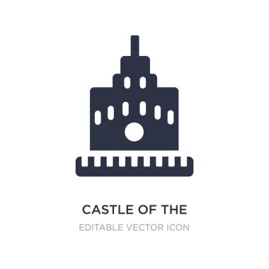 Kale Roma simgesi beyaz arka plan üzerinde Kutsal Meleğin. Simpl