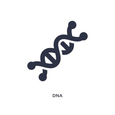 Beyaz arka plan üzerinde DNA simgesi. Basit öğe örnek e