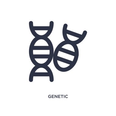 Beyaz arka plan üzerinde genetik simgesi. Basit öğe illüstrasyon fr