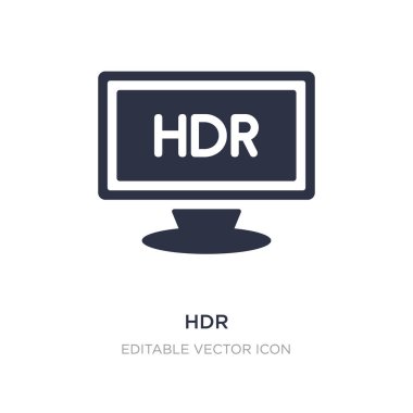 HDR simgesi beyaz arka plan üzerinde. Basit öğe örnek S