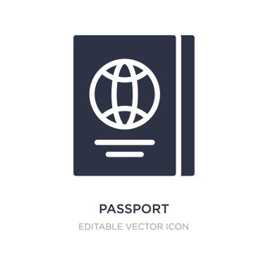 Passport simgesini beyaz arka plan üzerinde. Basit öğe illüstrasyon f