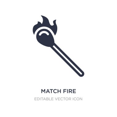 Yangın simgesi beyaz arka plan üzerinde aynı. Basit öğe illüstrasyon