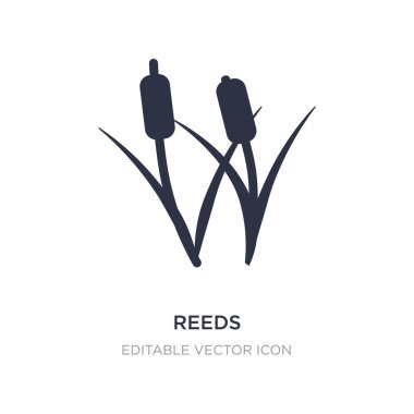 reeds icon on white background. Simple element illustration from clipart