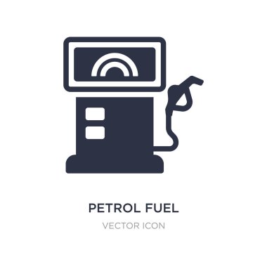 Beyaz arka planda benzinli yakıt simgesi. Basit eleman ıllustratio