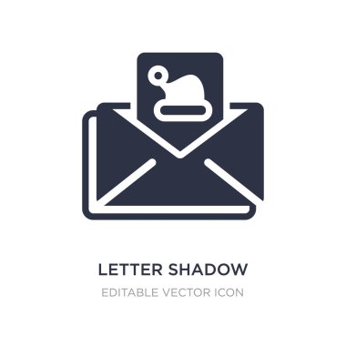 mektup gölge simgesi beyaz arka plan üzerinde. Basit öğe illustrat