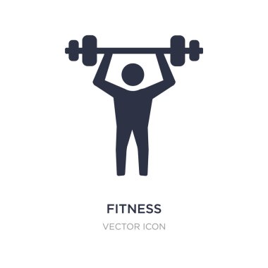 Beyaz arka plan Fitness simgesi. Basit öğe illüstrasyon fr