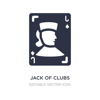 Beyaz arka plan üzerinde kulüpleri simgesinin Jack. Basit öğe illustrat