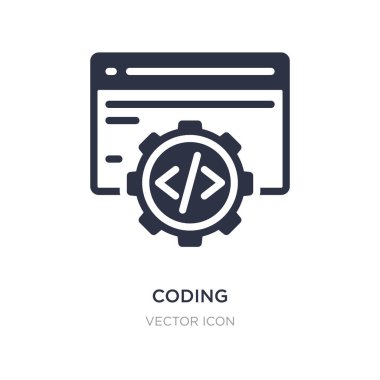 simgesi beyaz arka planda kodlama. Basit öğe illüstrasyon fro