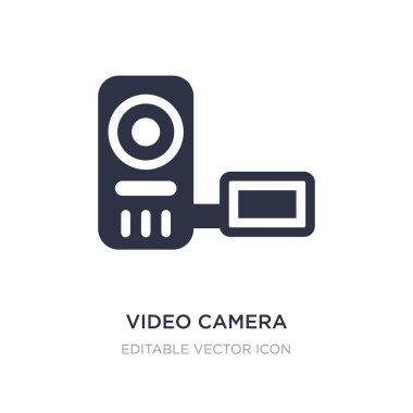 ön Görünüm simgesi beyaz arka plan üzerinde video kameradan. Basit 