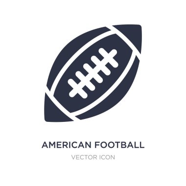 Amerikan futbolu simgesi beyaz arka plan üzerinde. Basit öğe illus