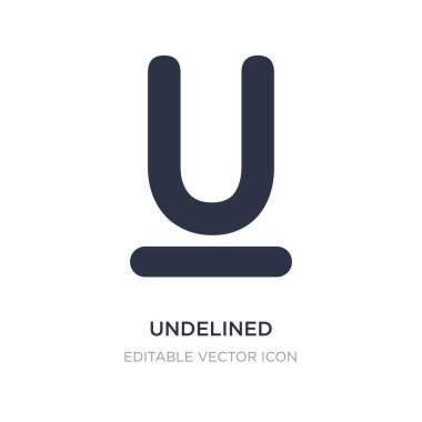 Beyaz arka plan undelined simgesi. Basit öğe illüstrasyon 