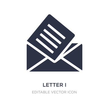 harf ı beyaz arka plan üstünde kutsal kişilerin resmi. Basit öğe illüstrasyon f