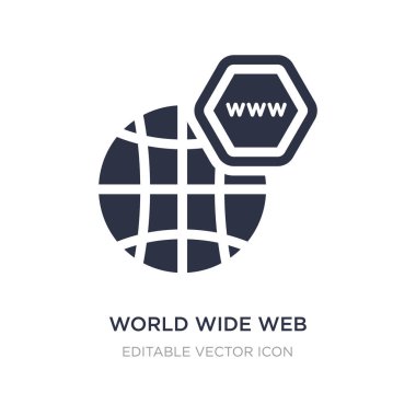world wide web üzerinde kılavuz simgesi beyaz arka plan üzerinde. Basit öğe 