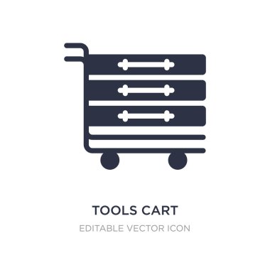 Beyaz arka planda araçlar sepeti simgesi. Basit eleman çizimi