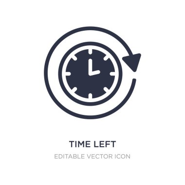 Beyaz arka plan üzerinde zaman sol simgesi. Basit öğe illüstrasyon 