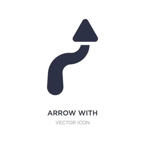 Arrow with scribble icon on white background. Simple element ill — Stock Vector