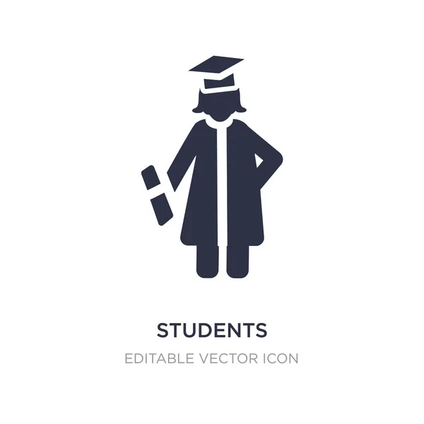 Étudiants icône chapeau de graduation sur fond blanc. Élément simple — Image vectorielle