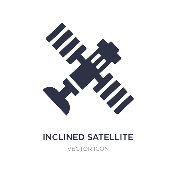 Icône satellite inclinée sur fond blanc. Élément simple illu — Image vectorielle
