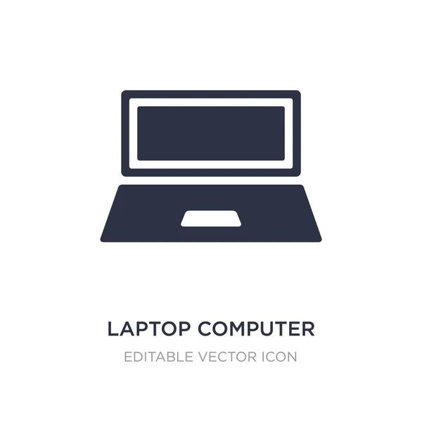 Laptop számítógép képernyő ikon fehér háttér. Egyszerű elem — Stock Vector