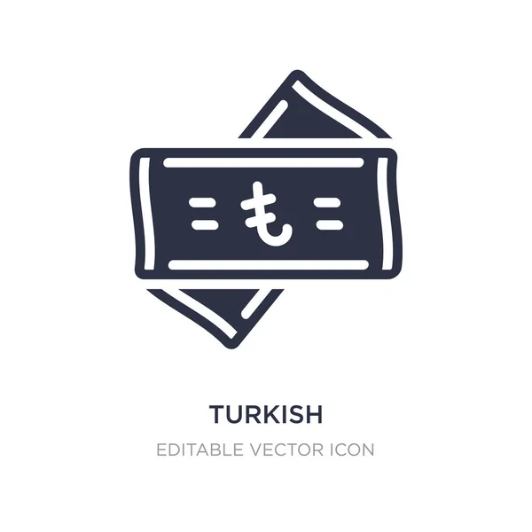 Ikon turkish pada latar belakang putih. Ilustrasi elemen sederhana fr - Stok Vektor