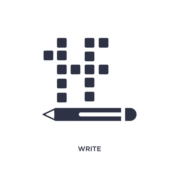 Escribir icono sobre fondo blanco. Elemento simple ilustración de — Vector de stock