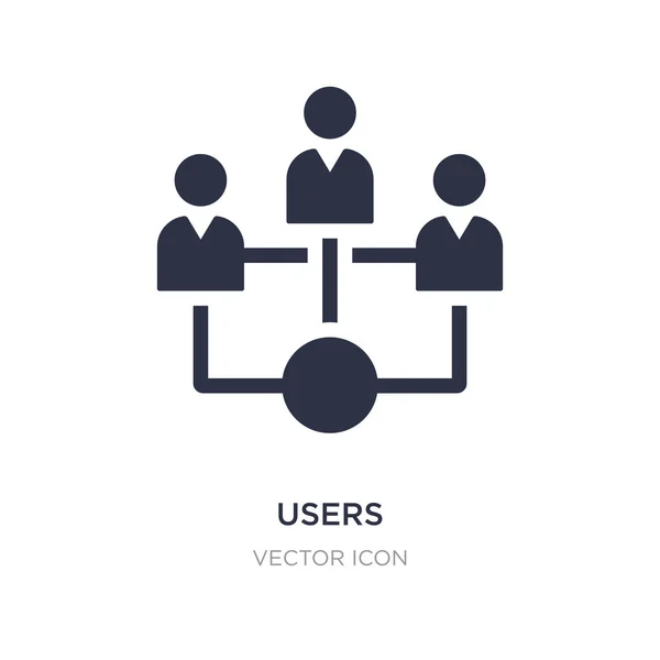 Utilisateurs icône interconnectée sur fond blanc. Élément simple il — Image vectorielle