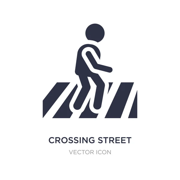 Crossing street icon on white background. Simple element illustr — Stock Vector