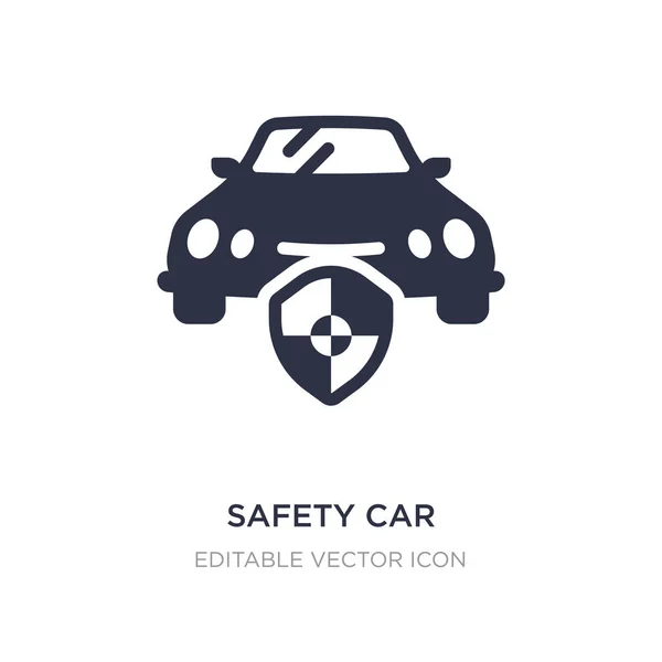 Ícone de carro de segurança no fundo branco. Ilustração do elemento simples — Vetor de Stock