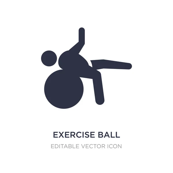 Icono de la bola de ejercicio sobre fondo blanco. Elemento simple illustrat — Vector de stock