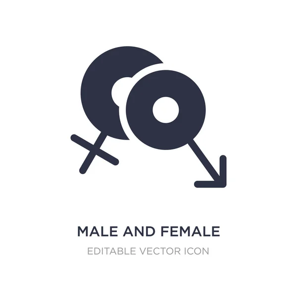 Männliches und weibliches Symbol auf weißem Hintergrund. einfaches Element illustr — Stockvektor