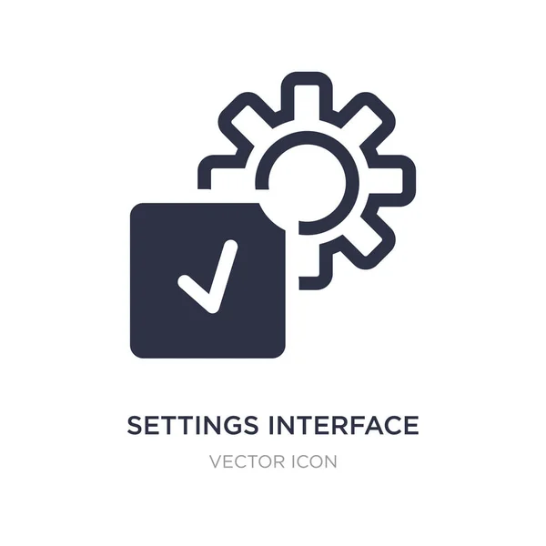 Icône de l'interface des paramètres sur fond blanc. Élément simple illu — Image vectorielle