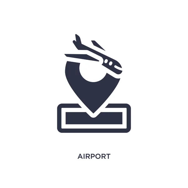 Icône de l'espace réservé de l'aéroport sur fond blanc. Élément simple malade — Image vectorielle