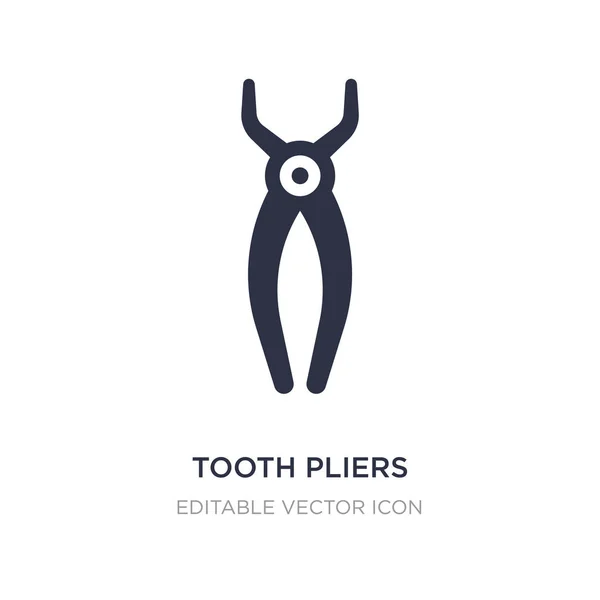 Tooth pliers icon on white background. Simple element illustrati — Stock Vector