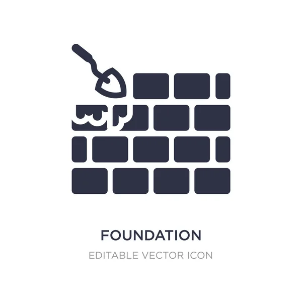 Icono de la fundación sobre fondo blanco. Elemento simple ilustración — Vector de stock