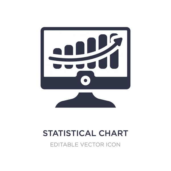 Statistical chart icon on white background. Simple element illus — Stock Vector